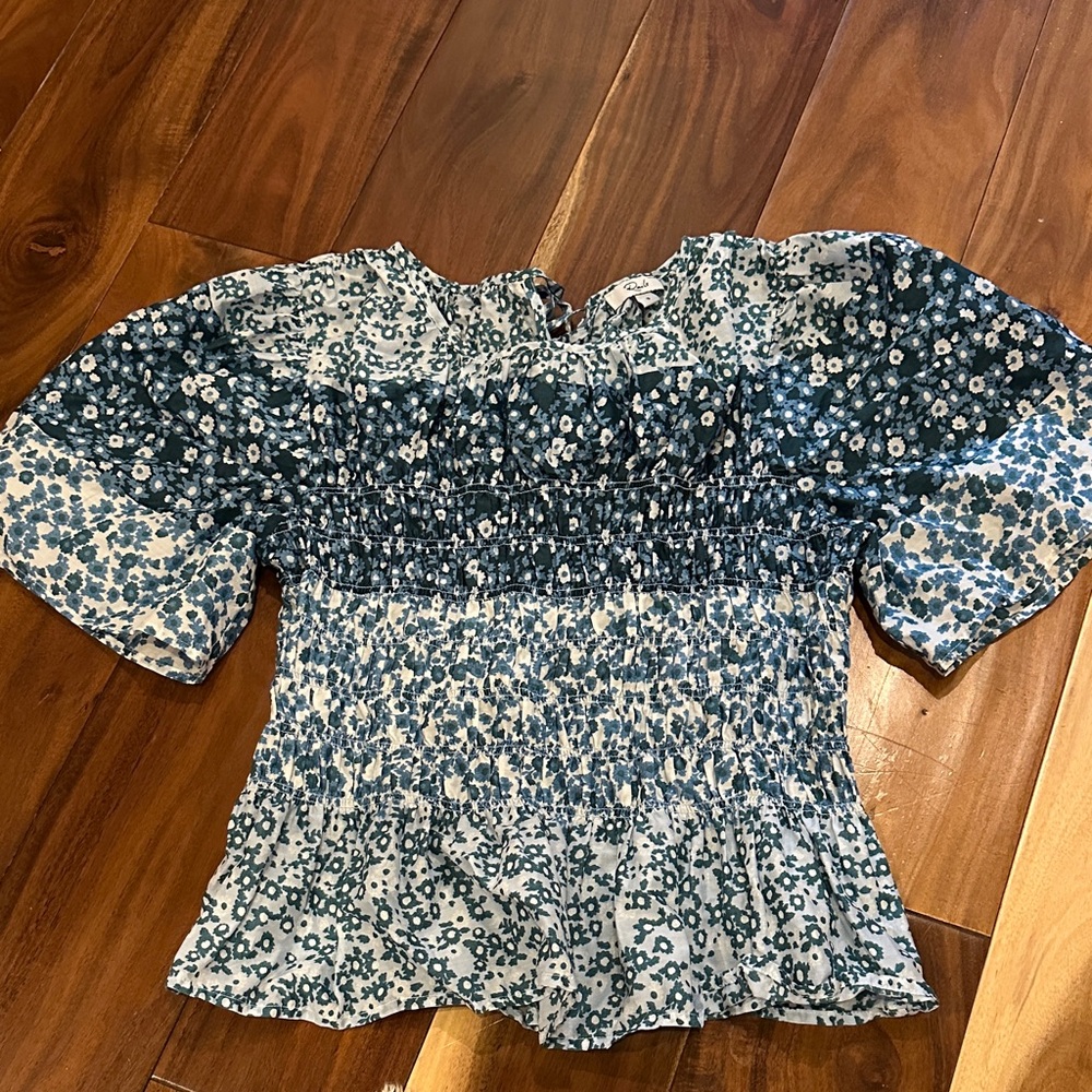 Floral Blue Women's Top